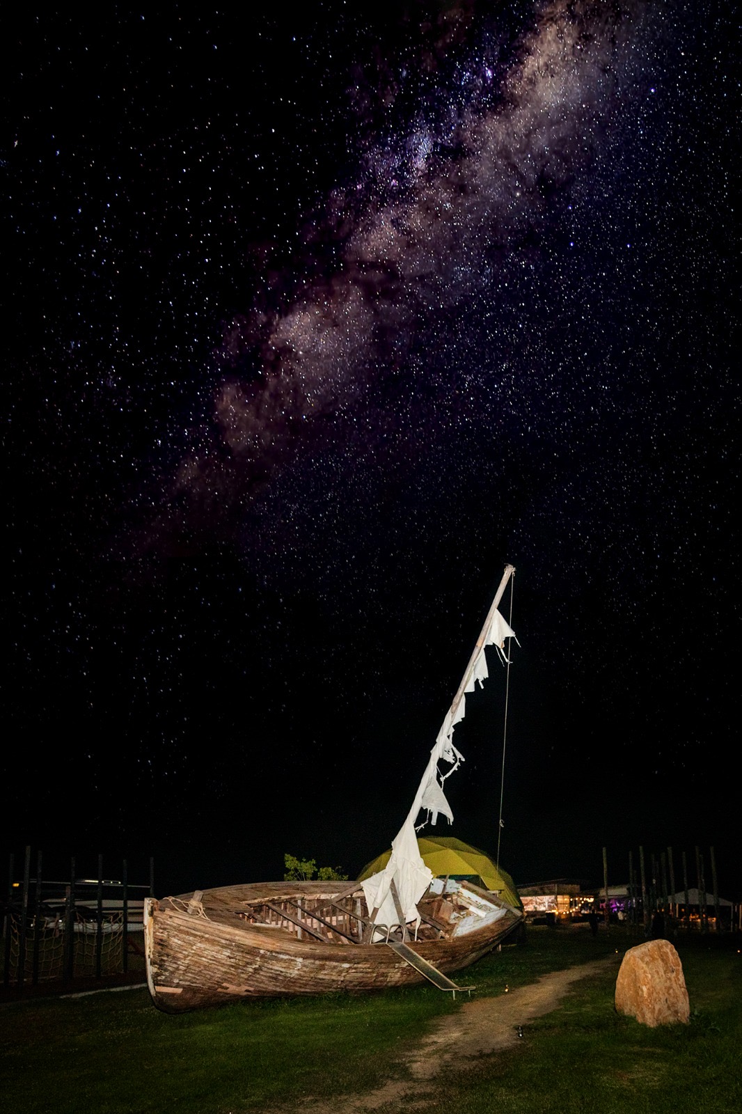 Our very own Hailey Yates snaps a great shot of our Graduation Dinner under the Milky Way